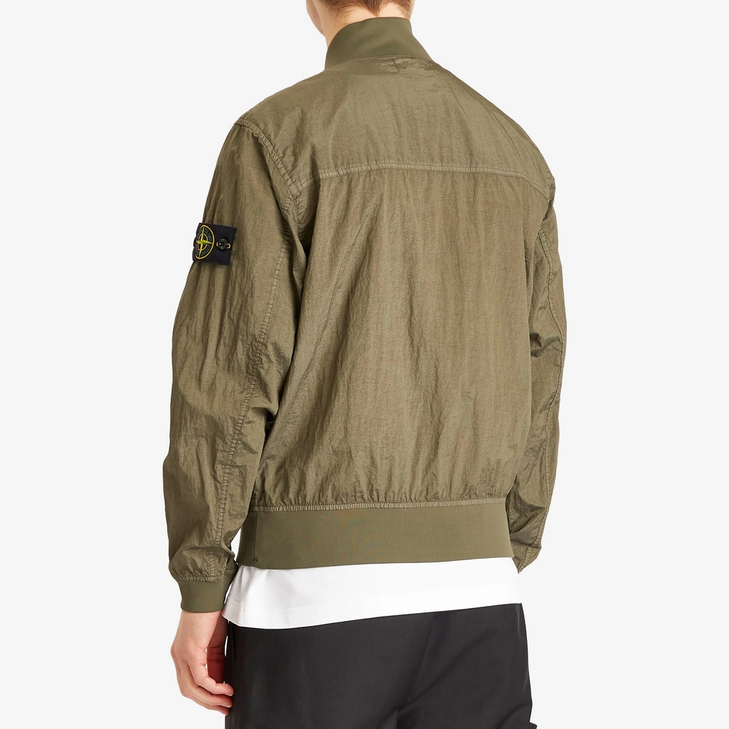 Stone Island Men's Nylon Metal Watro-TC ECONYL Bomber Jacket Military Green